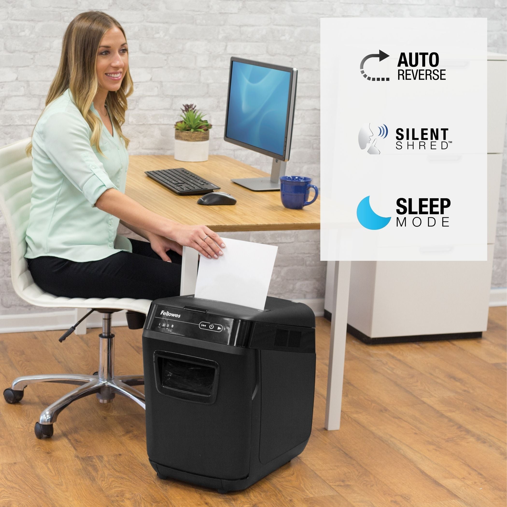 Fellowes Dokumentförstörare AutoMax 200M P-5 Mikrostrimling