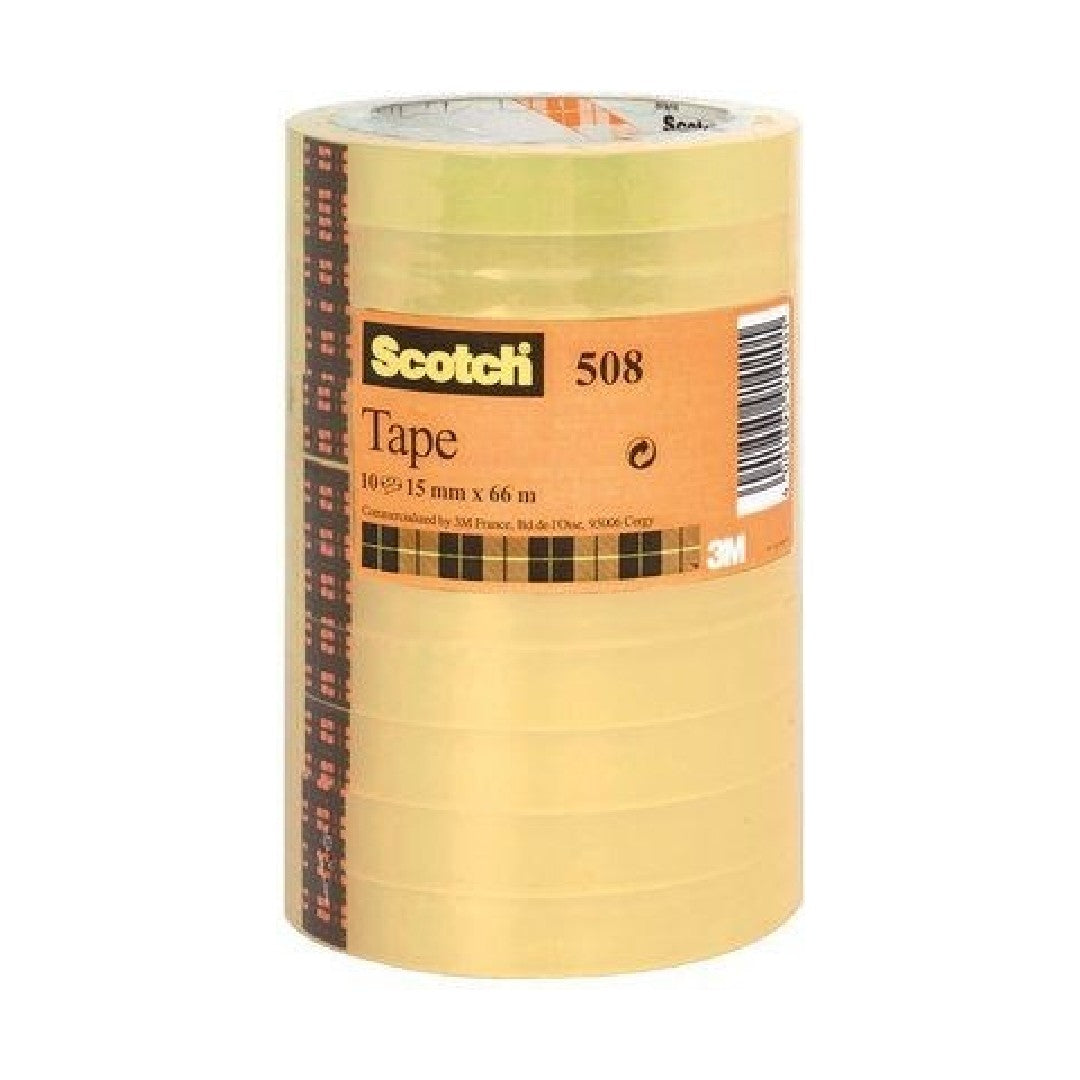 Scotch Kontorstejp 508 Standard Transparent 15mm x 66m 10rl