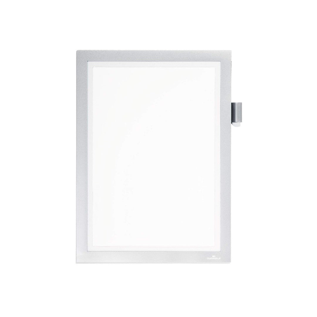 Durable Magnetram självhäftande Duraframe Note A4 silver