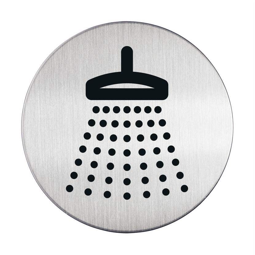 Durable Symbolskylt Dusch silver