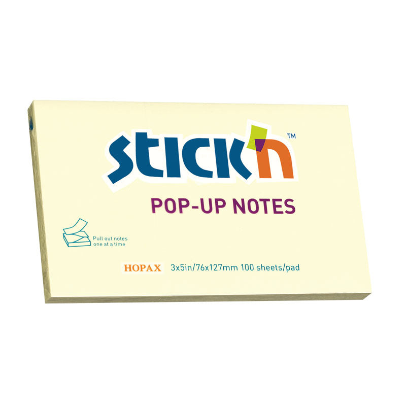 Stick'n Z-block Notes 76x127mm Gul 100 blad 12/fp