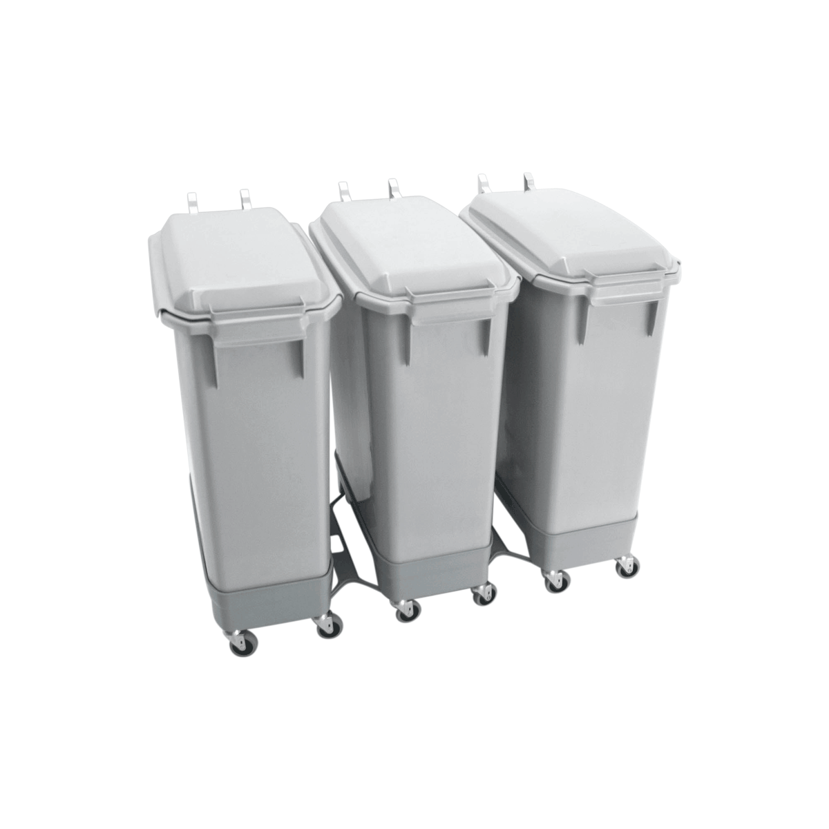 Hykab Källsorteringsset 3x60L + 3x9L Grå