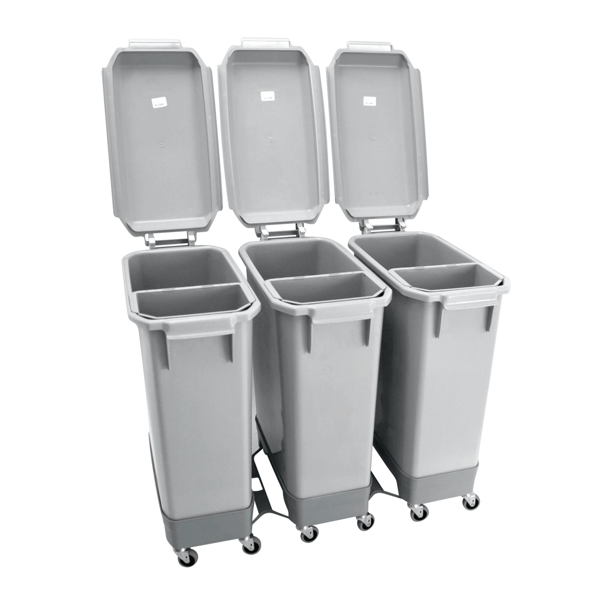 Hykab Källsorteringsset 3x60L + 3x9L Grå