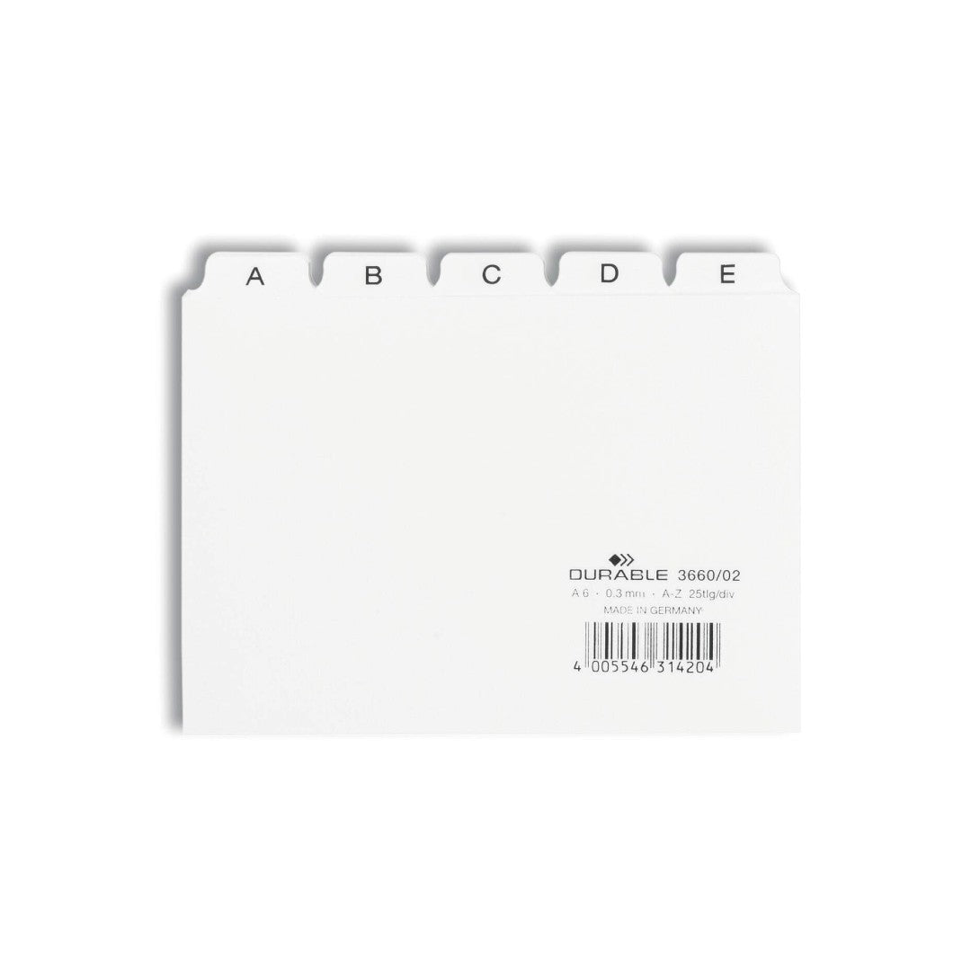 Durable Ledkort A6L vit AZ