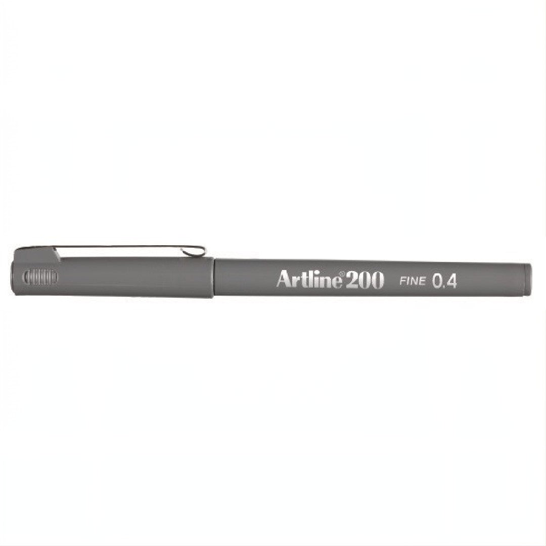 Artline Fineliner 200 Fine 0,4mm Grå 12/fp