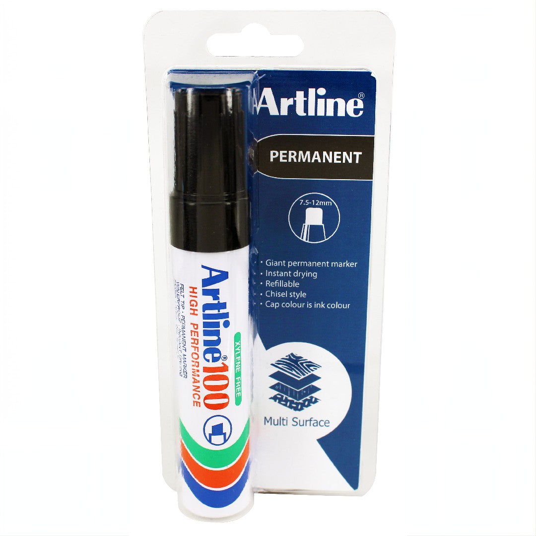 Artline Märkpenna 100 Skuren Svart 7–12mm 1-blister 6/fp