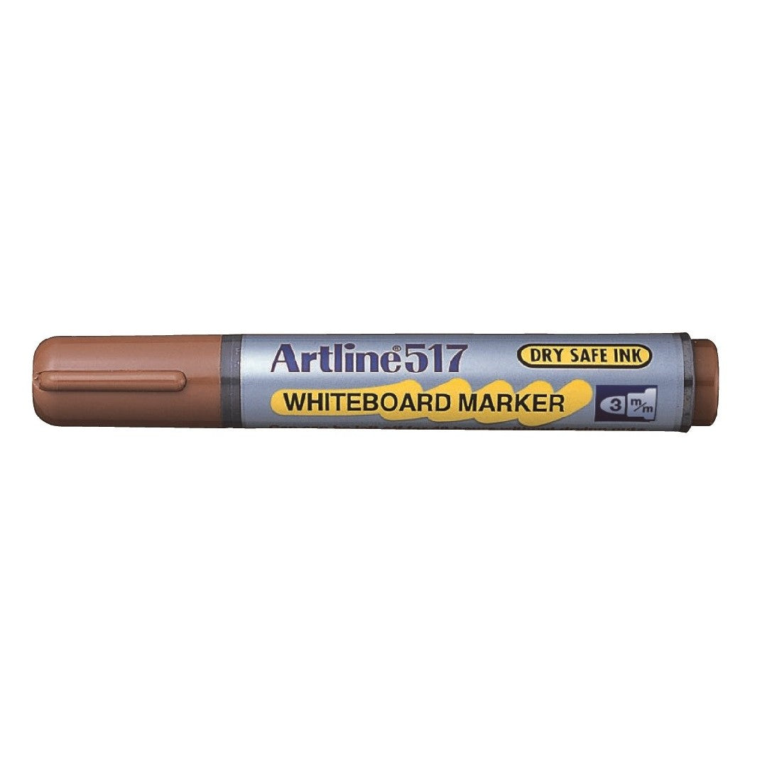 Artline Whiteboardpenna 517 Rund Spets Brun 12/fp