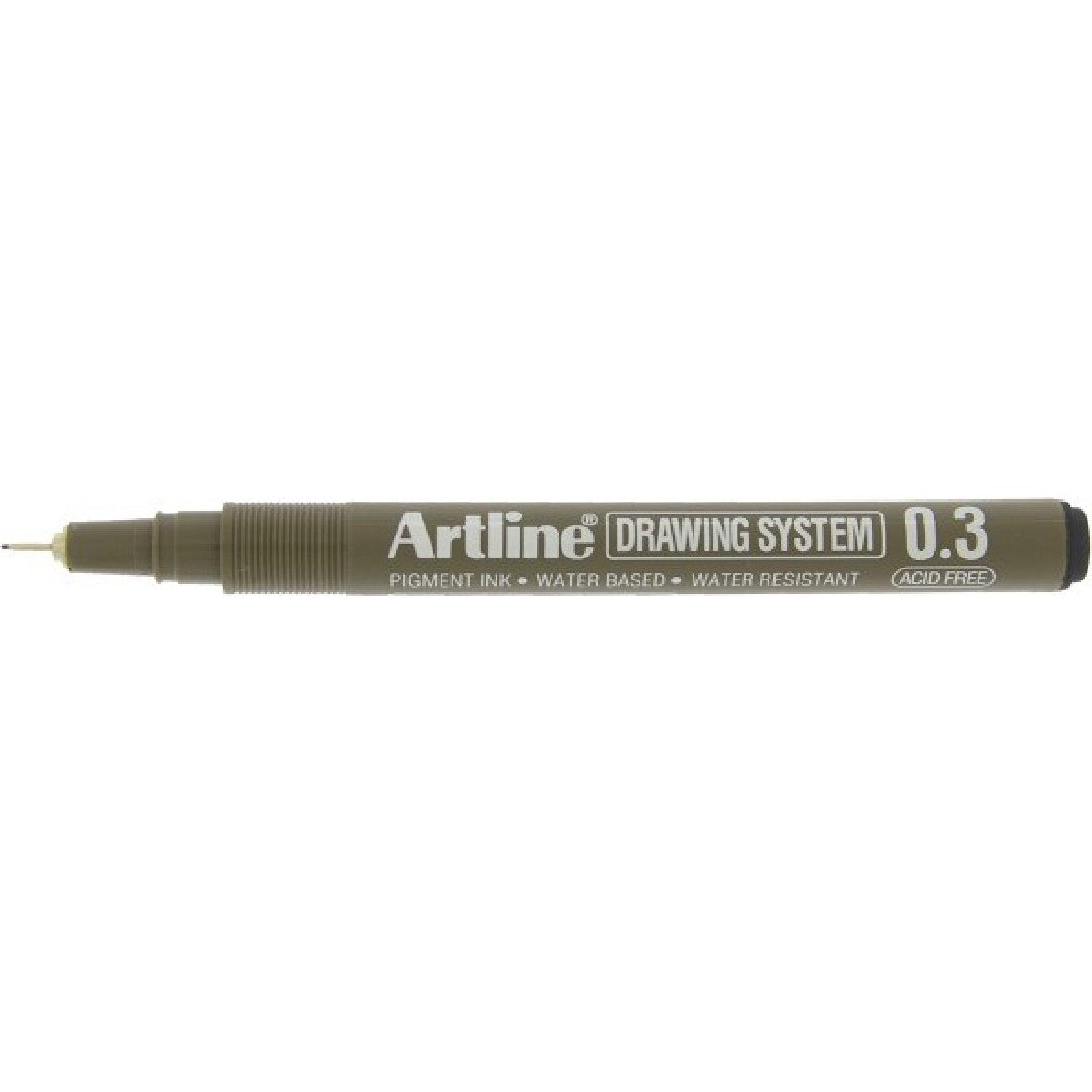 Artline Fineliner Drawing System 0,3mm Svart 12/fp