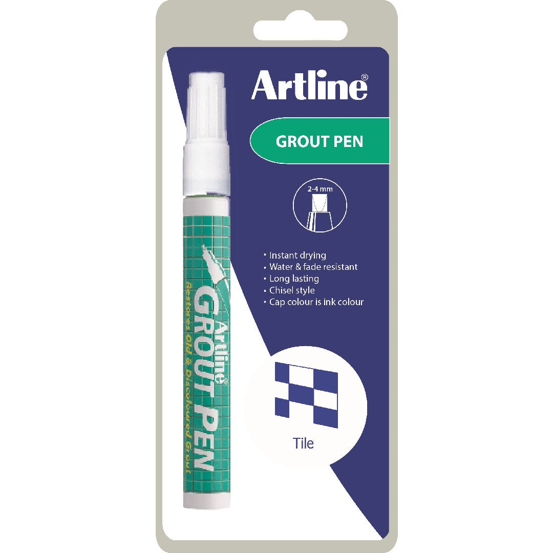 Artline Märkpenna 419 Grout Pen Skuren Spets Vit 1-blister