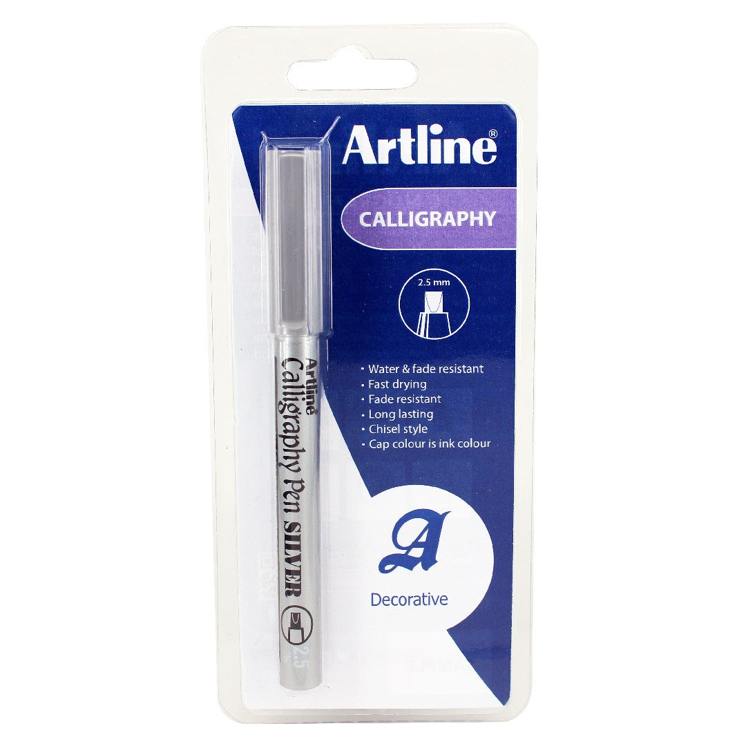 Artline Märkpenna Kalligrafi Silver 2,5mm Blister