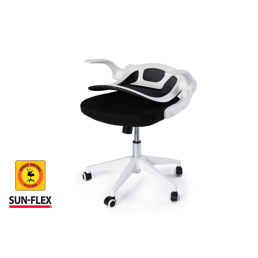 Sun-Flex Hideaway Chair Skrivbordsstol med Fällbar Rygg, Vit