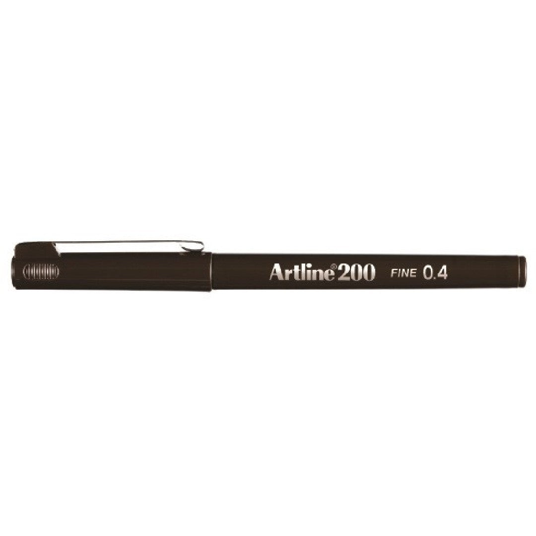 Artline Fineliner 200 Fine 0,4mm Mörkbrun 12/fp