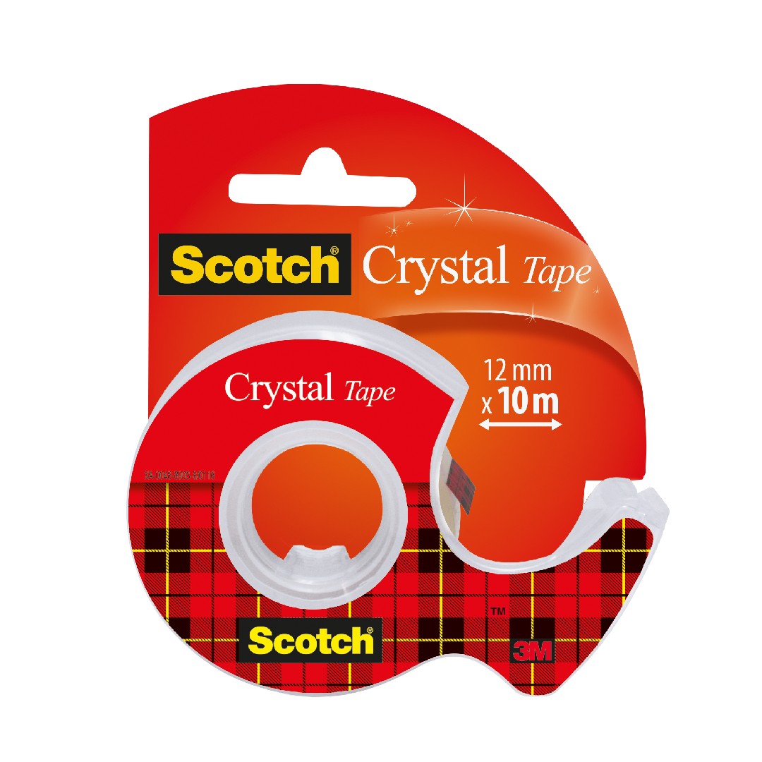 Scotch Crystal Tejp med Hållare 12mm x 10m 12/fp