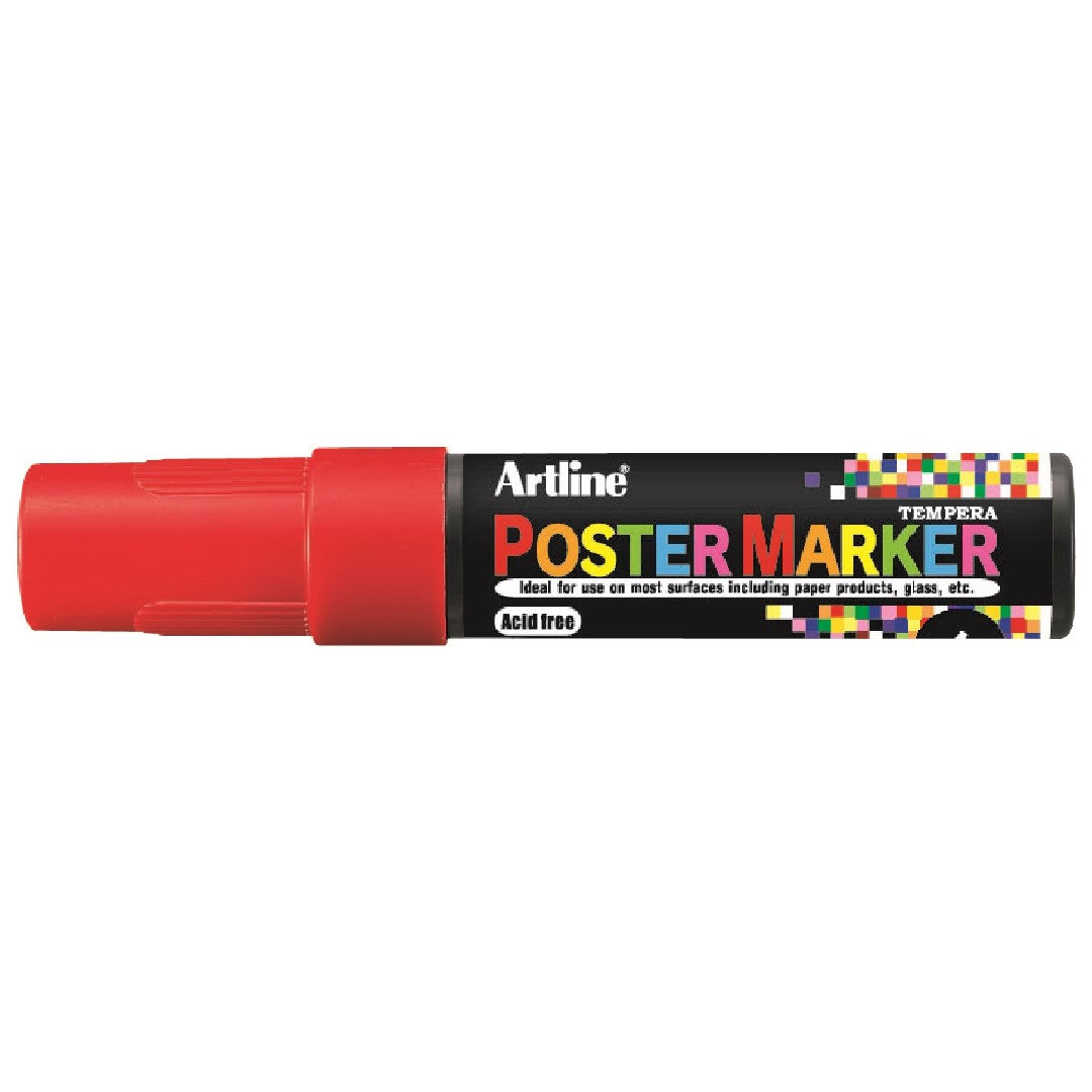 Artline Poster Marker 6,0mm Röd 6/fp