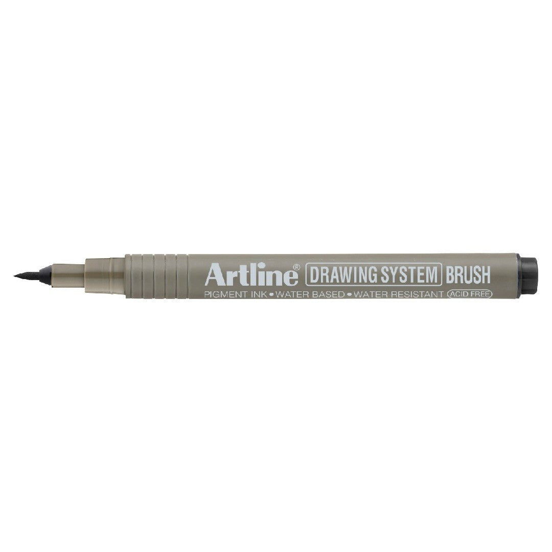 Artline Fineliner Drawing System 23FN Brush Svart 12/fp