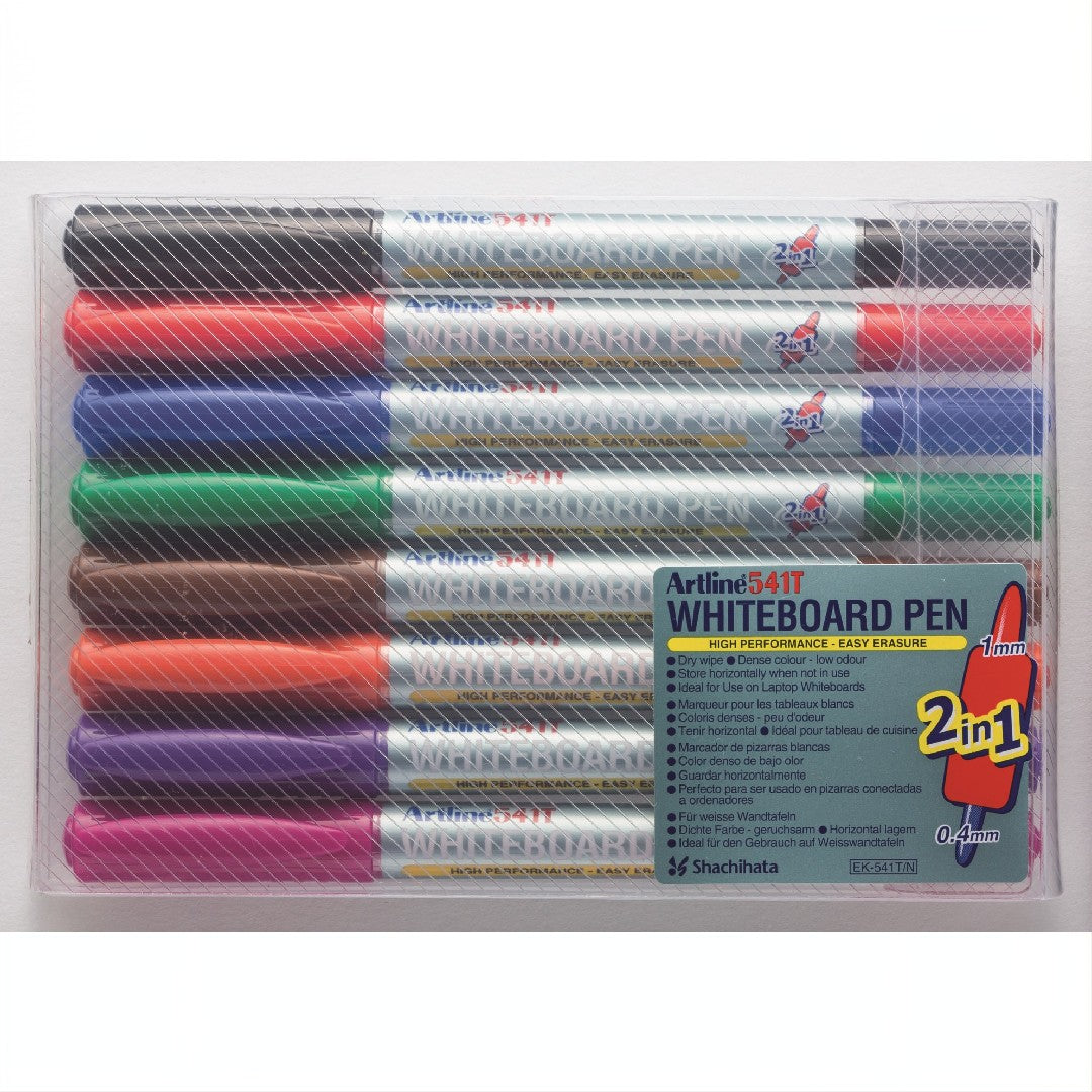 Artline 541T Whiteboardpenna 2-i-1 8-pack