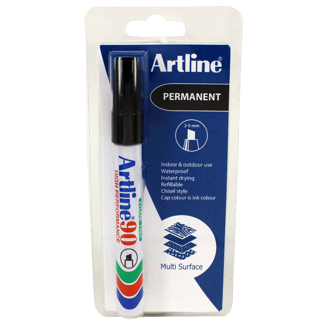 Artline Märkpenna 90 Skuren Svart 2–5mm 1-blister 12/fp