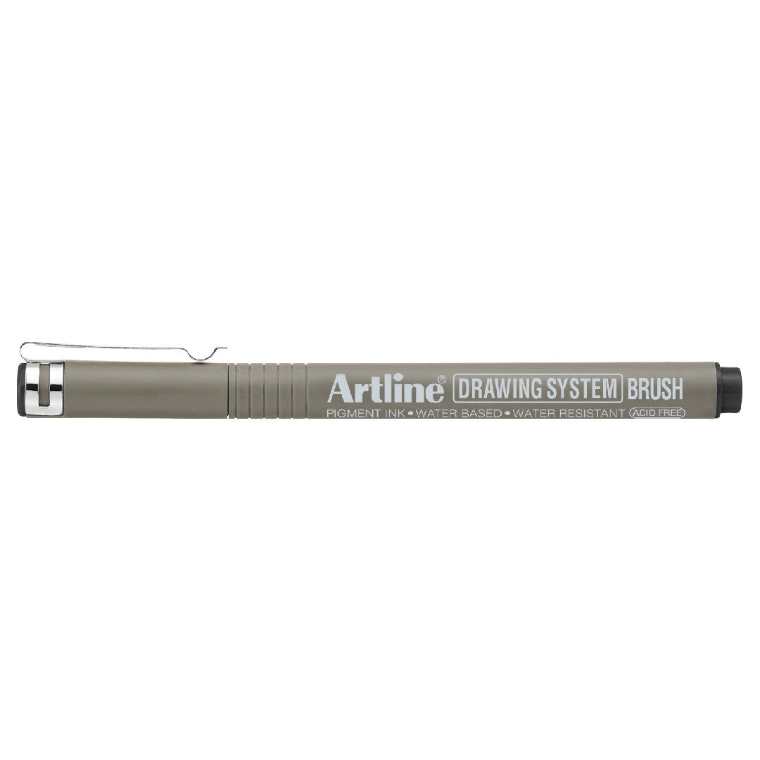 Artline Fineliner Drawing System 23FN Brush Svart 12/fp