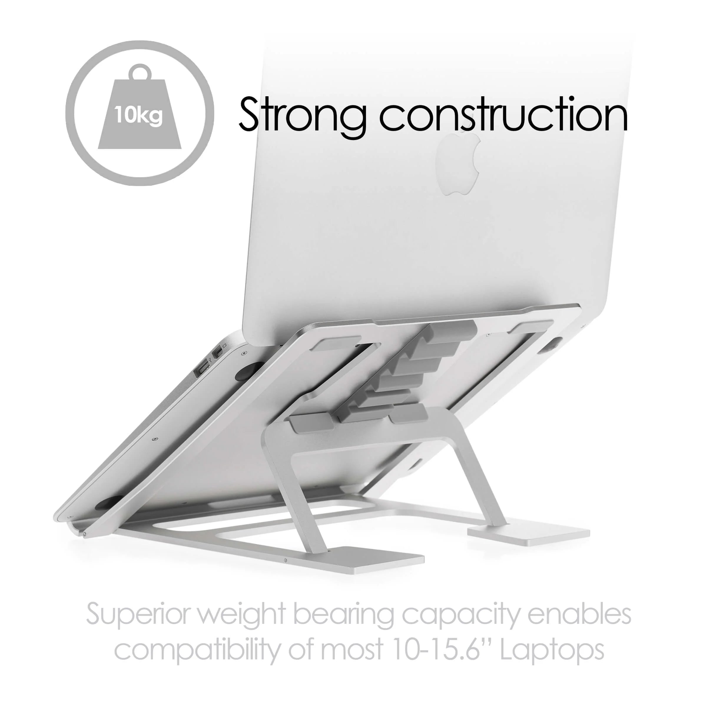Desire2 Laptopställ Supreme Lite Portable Justerbart Aluminium Silver