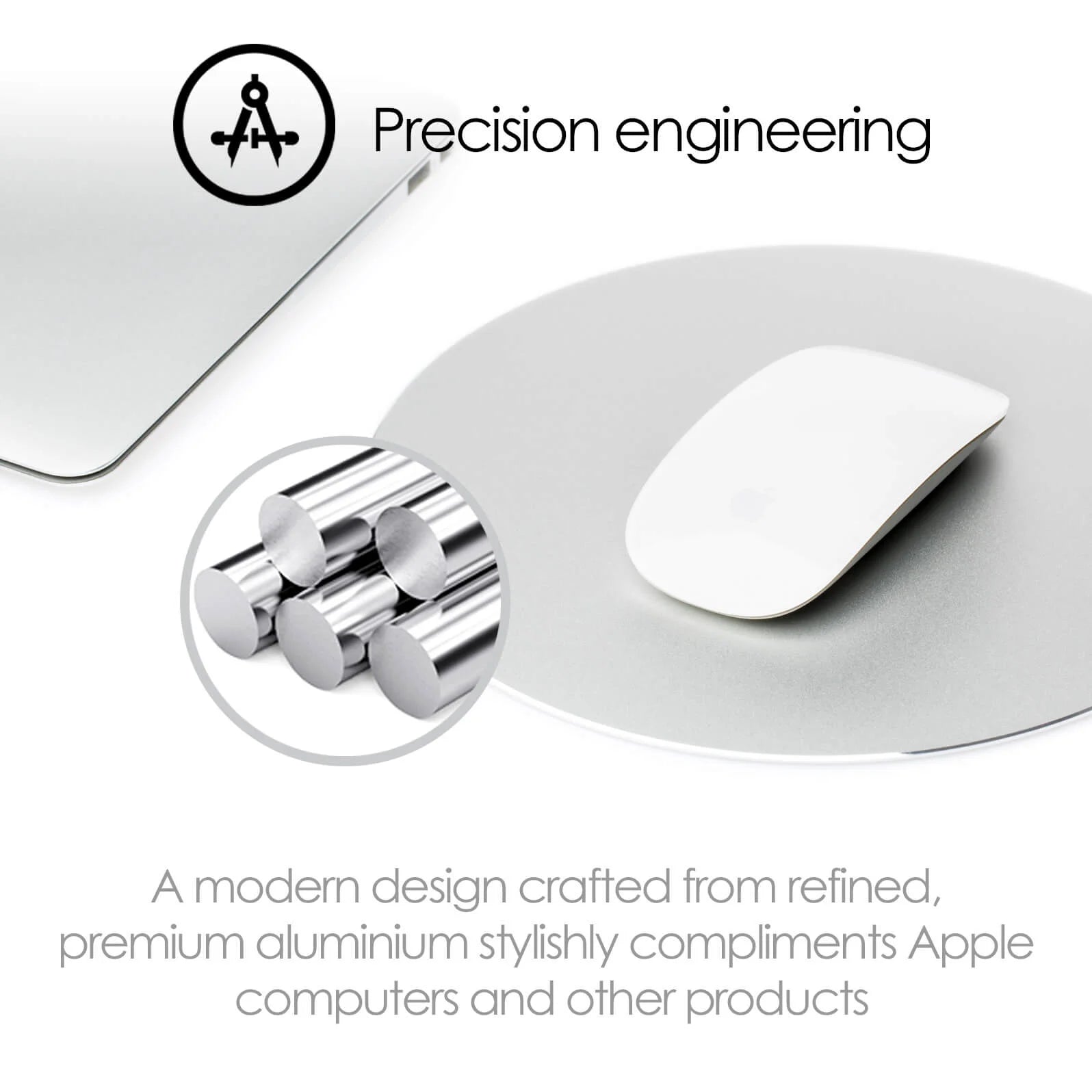 Desire2 Musmatta Premium Aluminium Rund Silver