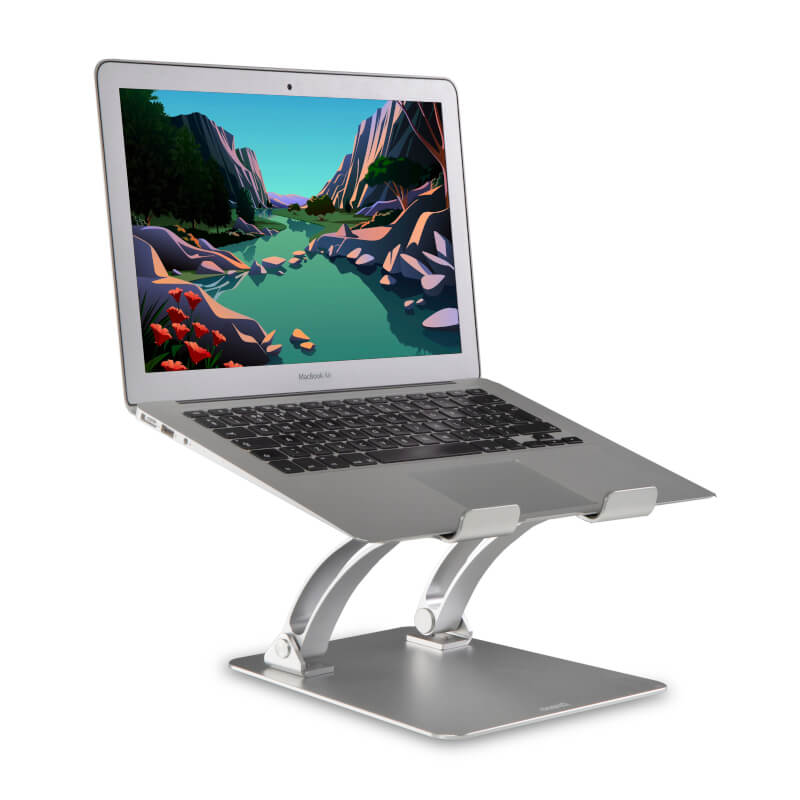 Desire2 Laptopställ Dual Pivot Justerbar Aluminium Silver