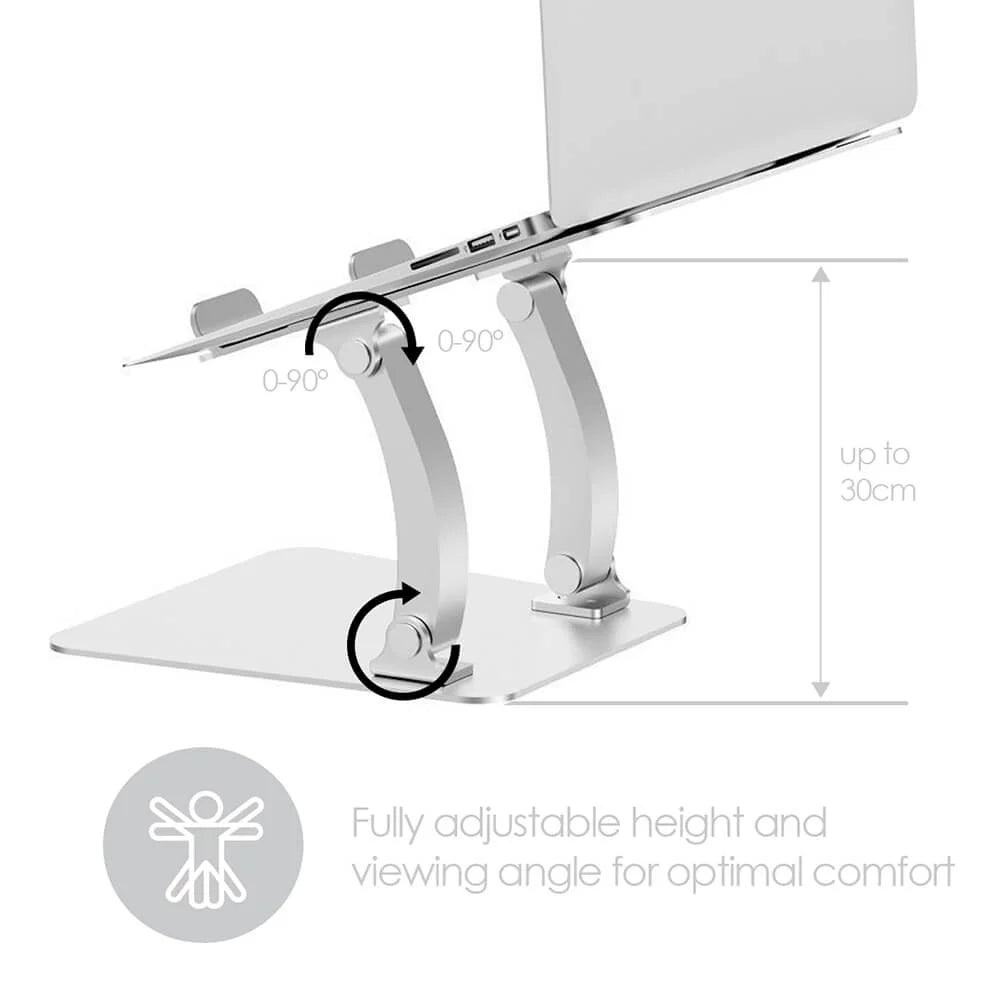 Desire2 Laptopställ Dual Pivot Justerbar Aluminium Silver