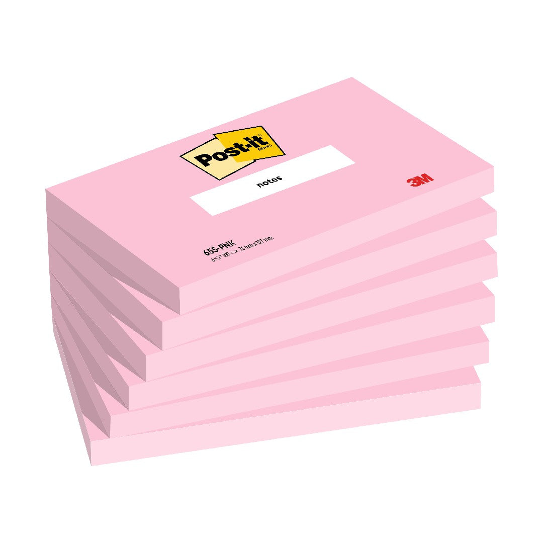 Post-it Notes Neonrosa 76x127mm 6/fp