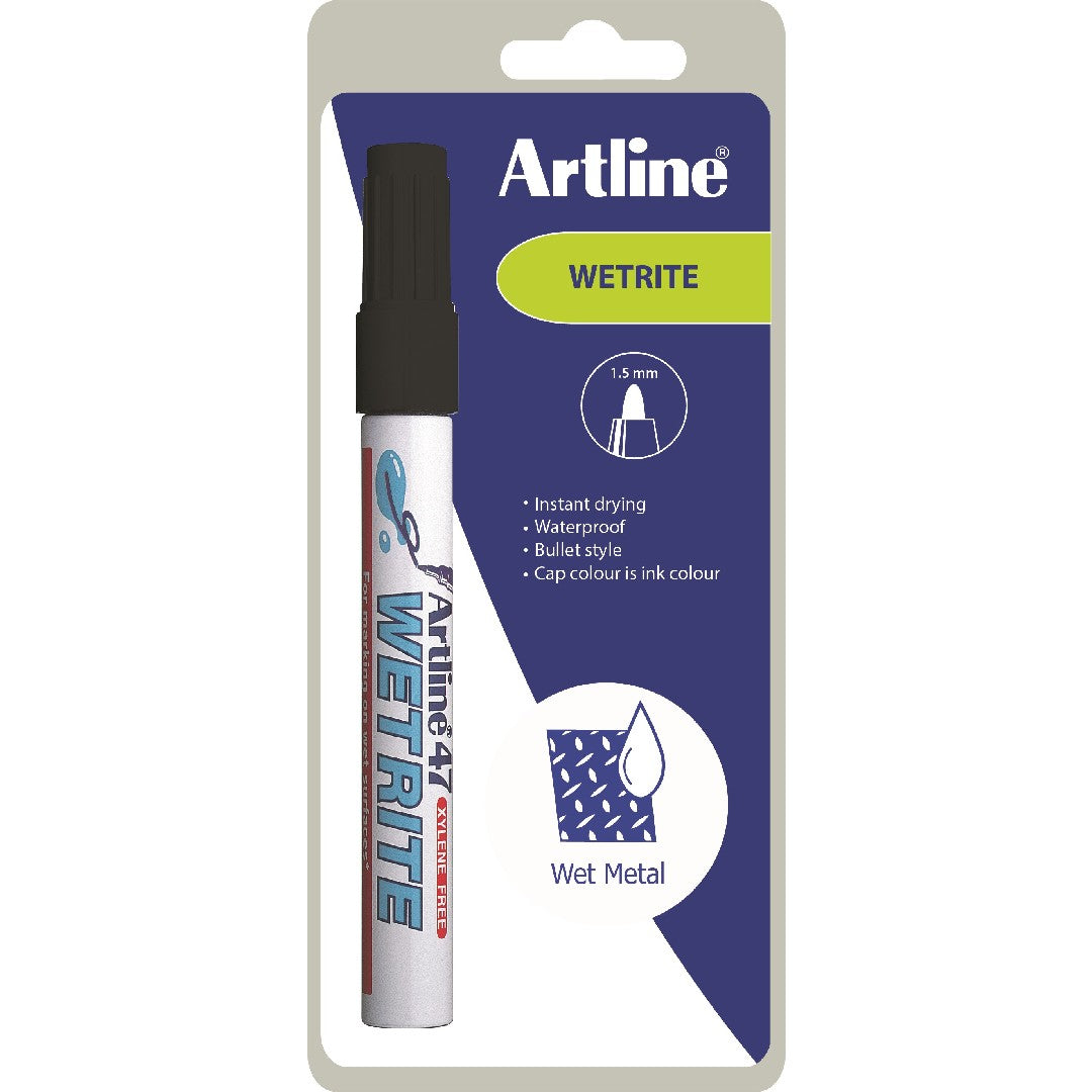 Artline Märkpenna 47 Wetrite Svart 1.5mm 12/fp