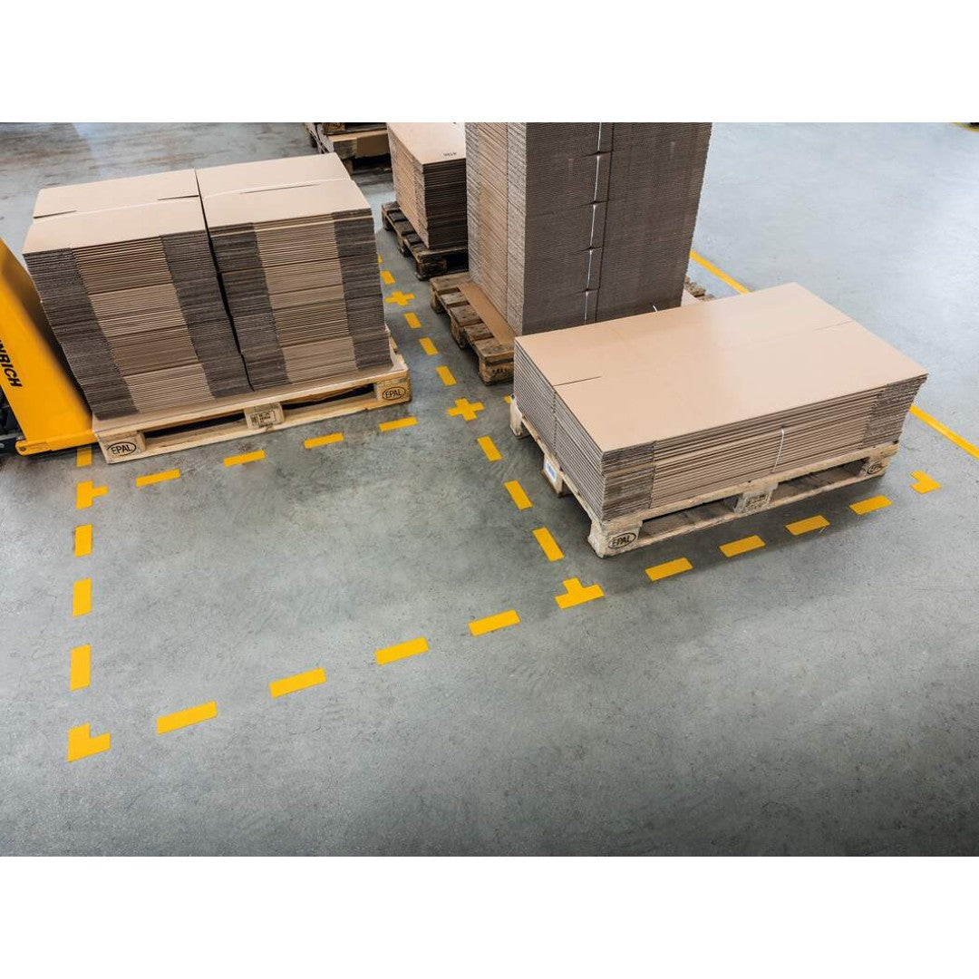 Durable Golvmarkering Streck Gul 10/fp