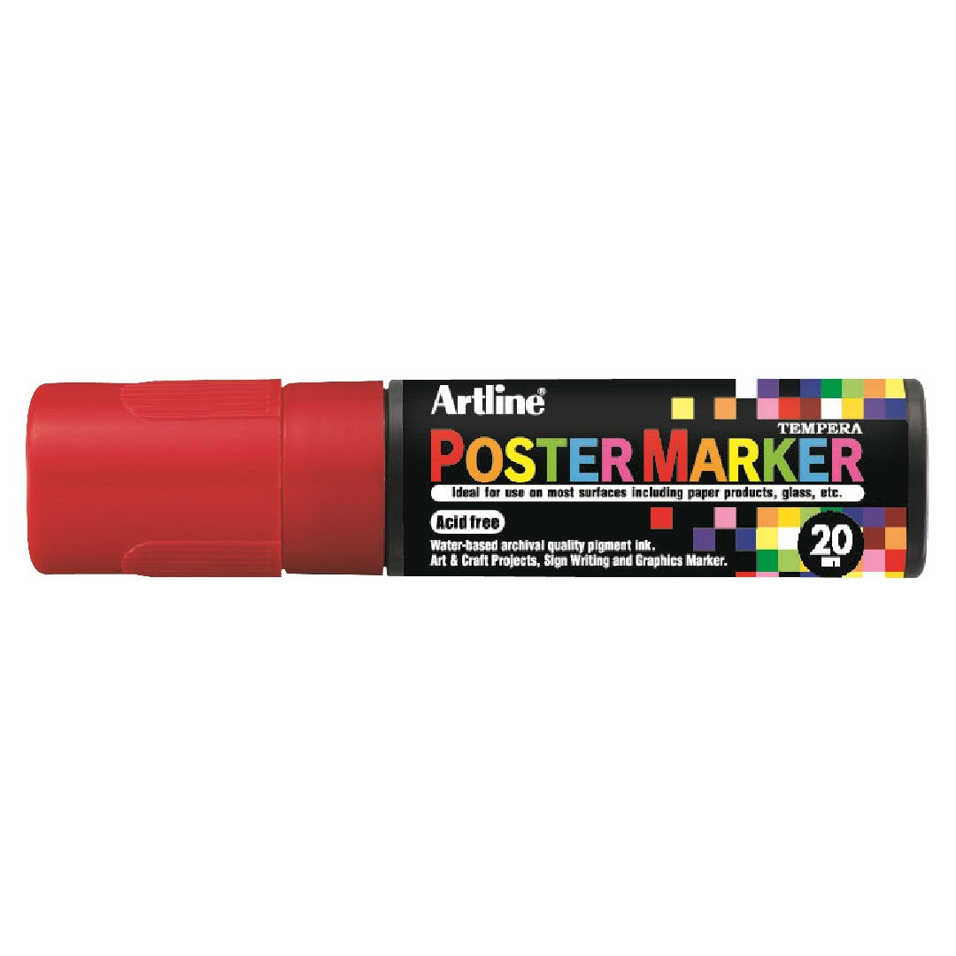 Artline Poster Marker 20mm Röd 6/fp