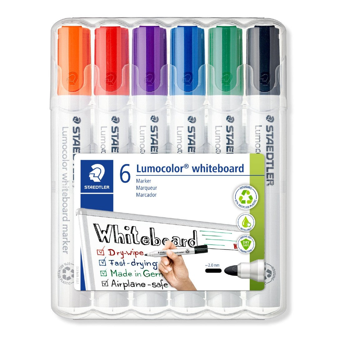 Staedtler Whiteboardpenna Lumocolor 2mm Assorterade 6/fp