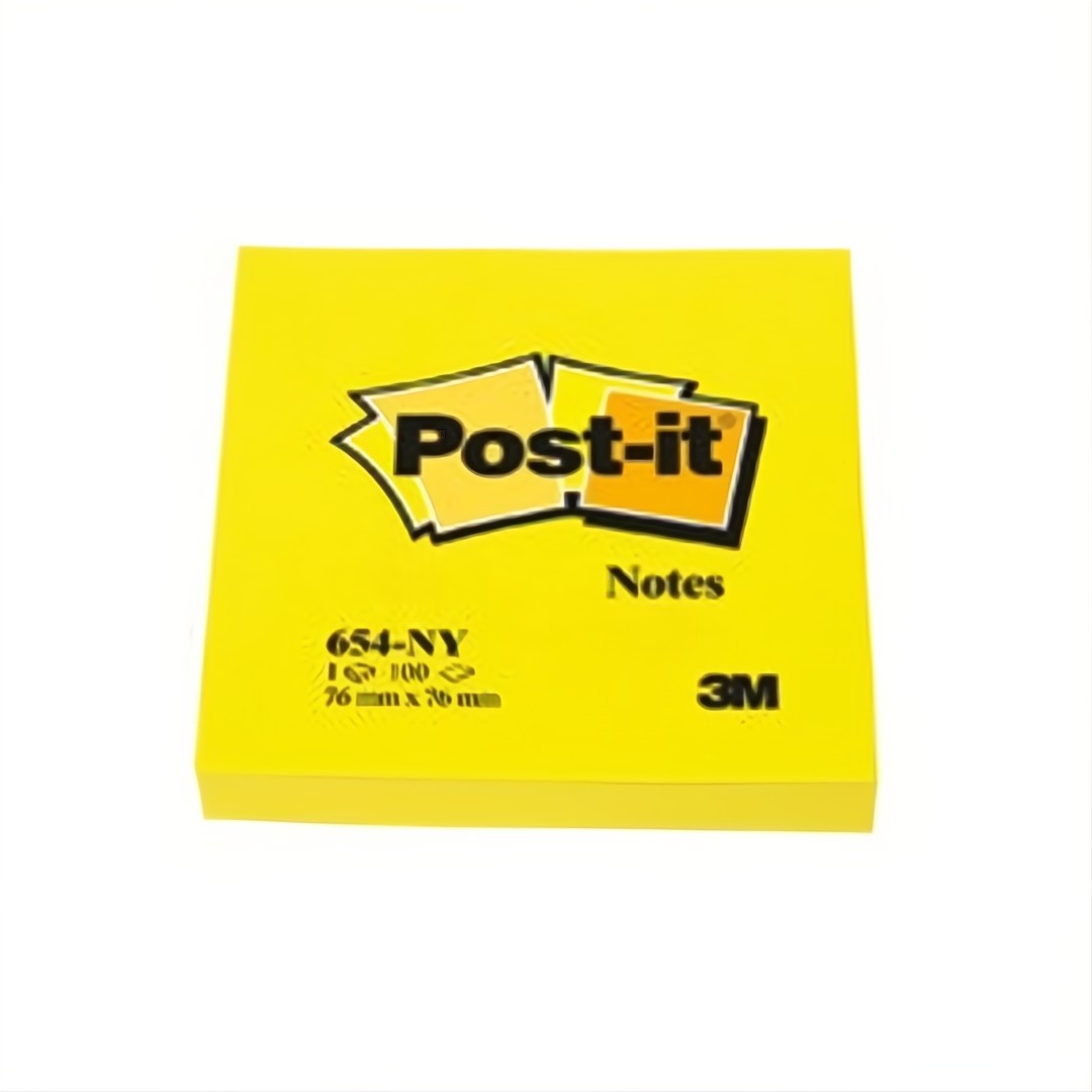 Post-it Notes Neongul 76x76mm 6/fp
