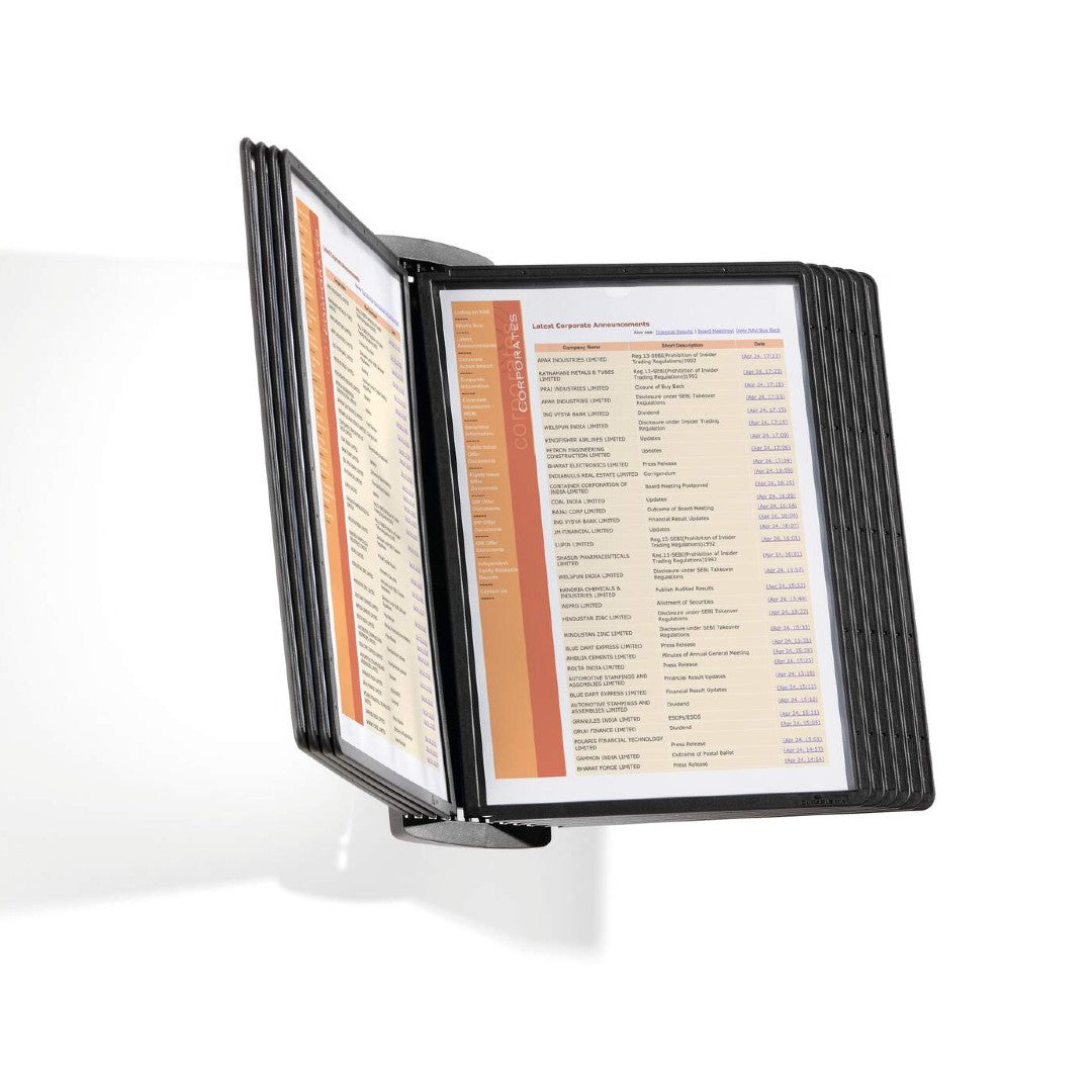 Durable Väggställ Sherpa för 10 Paneler A4 Svart
