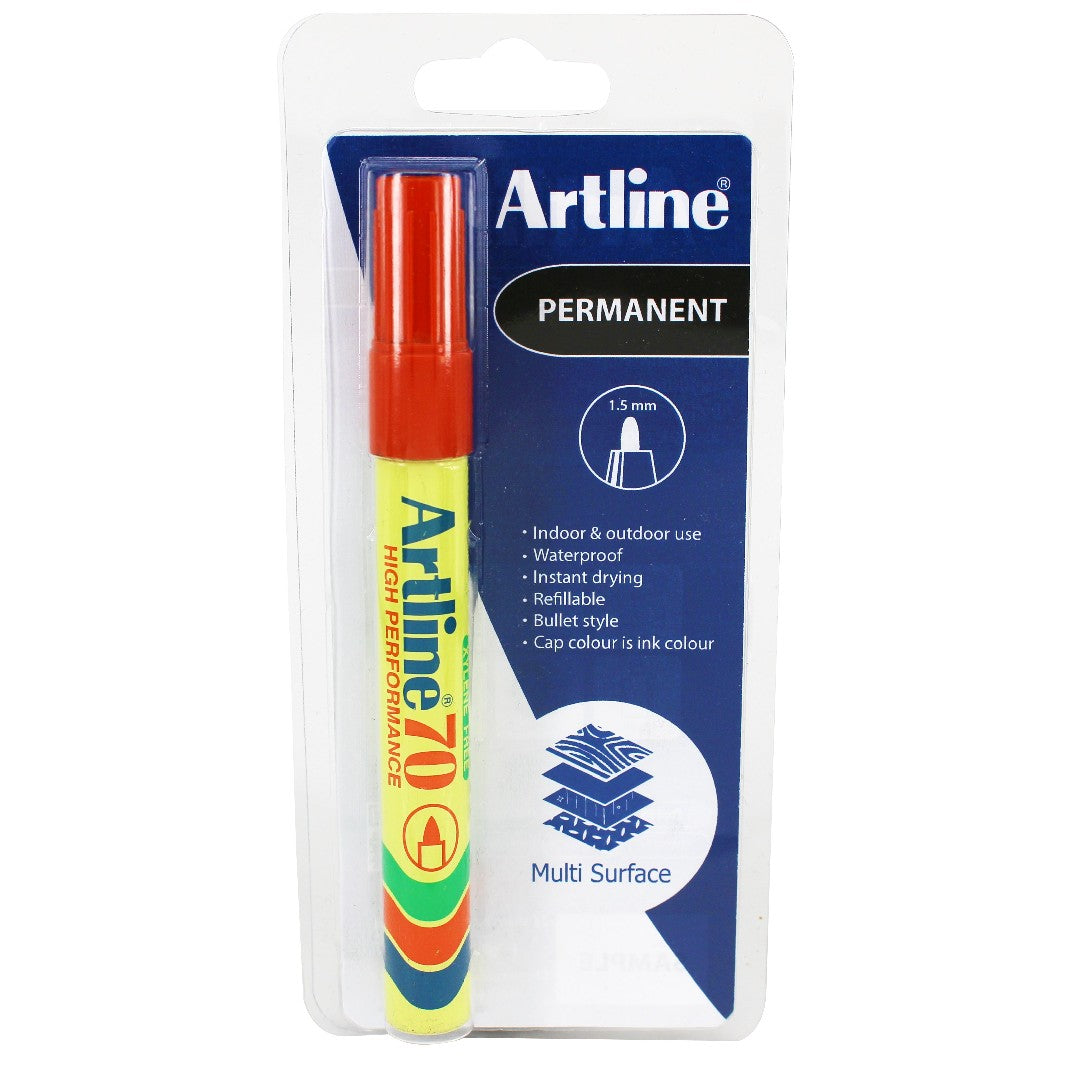 Artline Märkpenna 70 Rund Röd 1.5mm 1-blister 12/fp