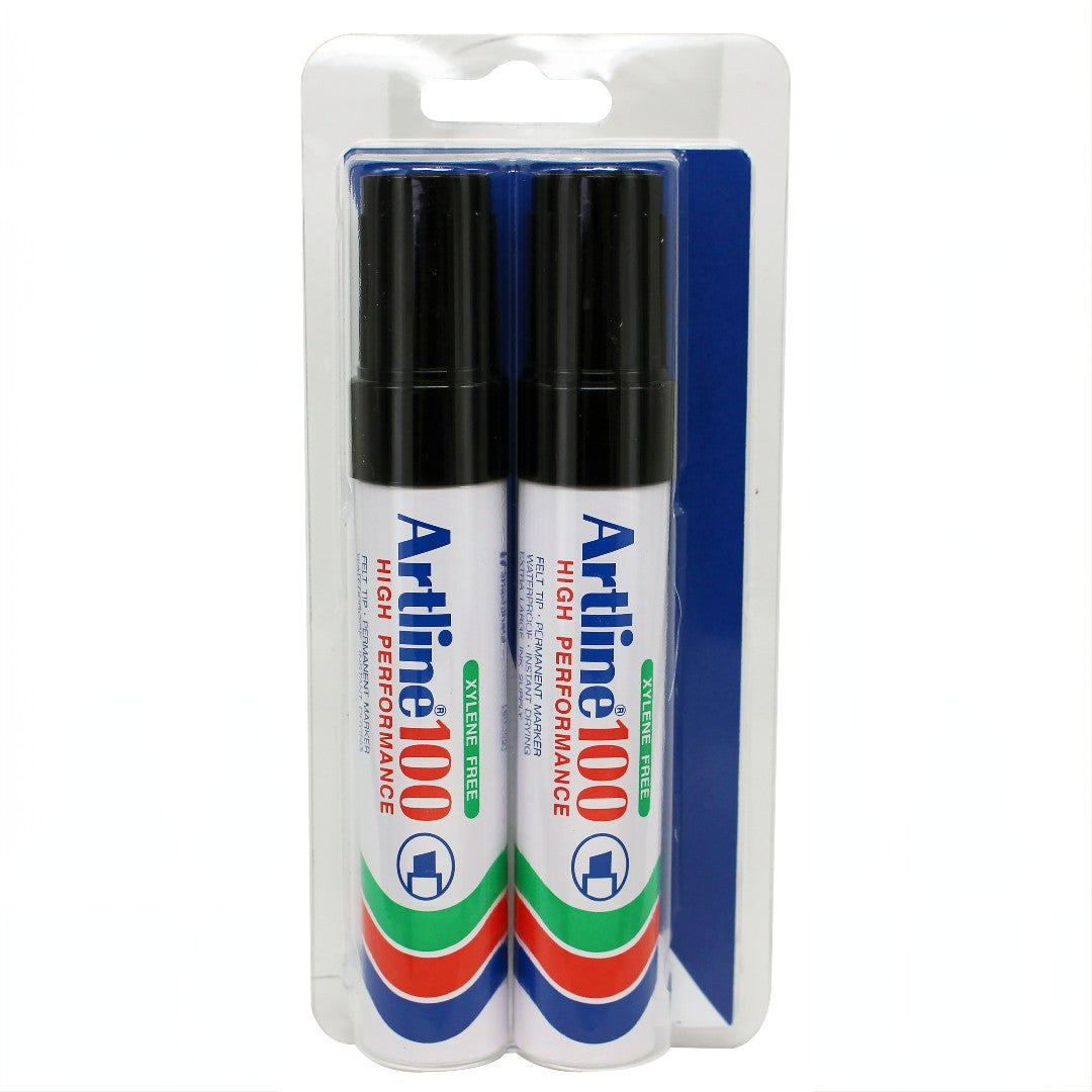 Artline Märkpenna 100 Skuren Svart 7–12mm 2-pack Blister