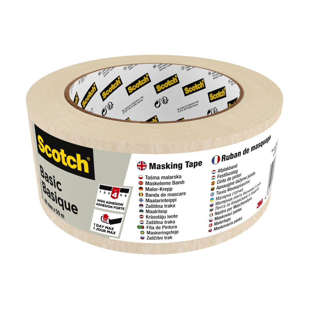 Scotch Maskeringstejp 50m x 48mm Beige 12/fp
