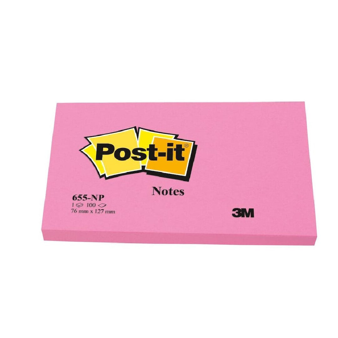 Post-it Notes Neonrosa 76x127mm 6/fp