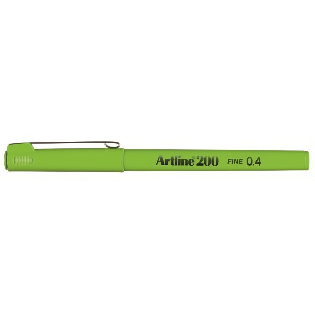 Artline Fineliner 200 Fine 0,4mm Gulgrön 12/fp