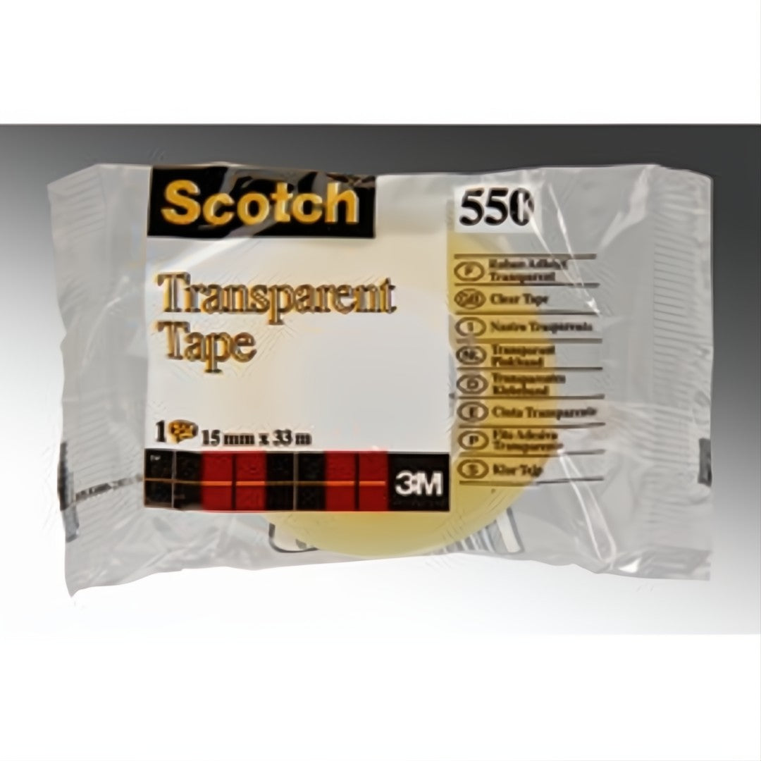Scotch Kontorstejp 550 Transparent 15mm x 66m 10/fp