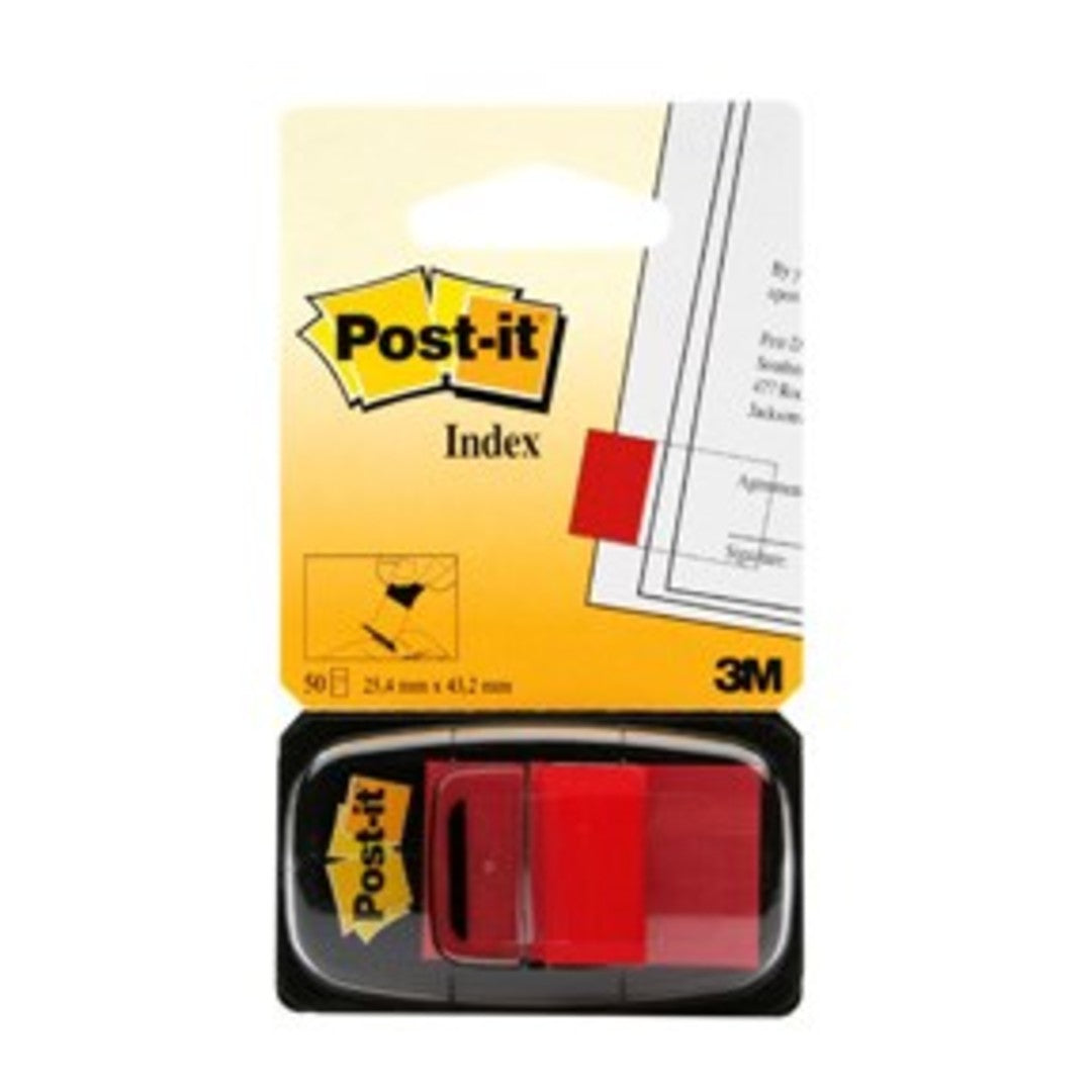 Post-it Indexflikar 680 Röd 44x25mm 2x50/fp