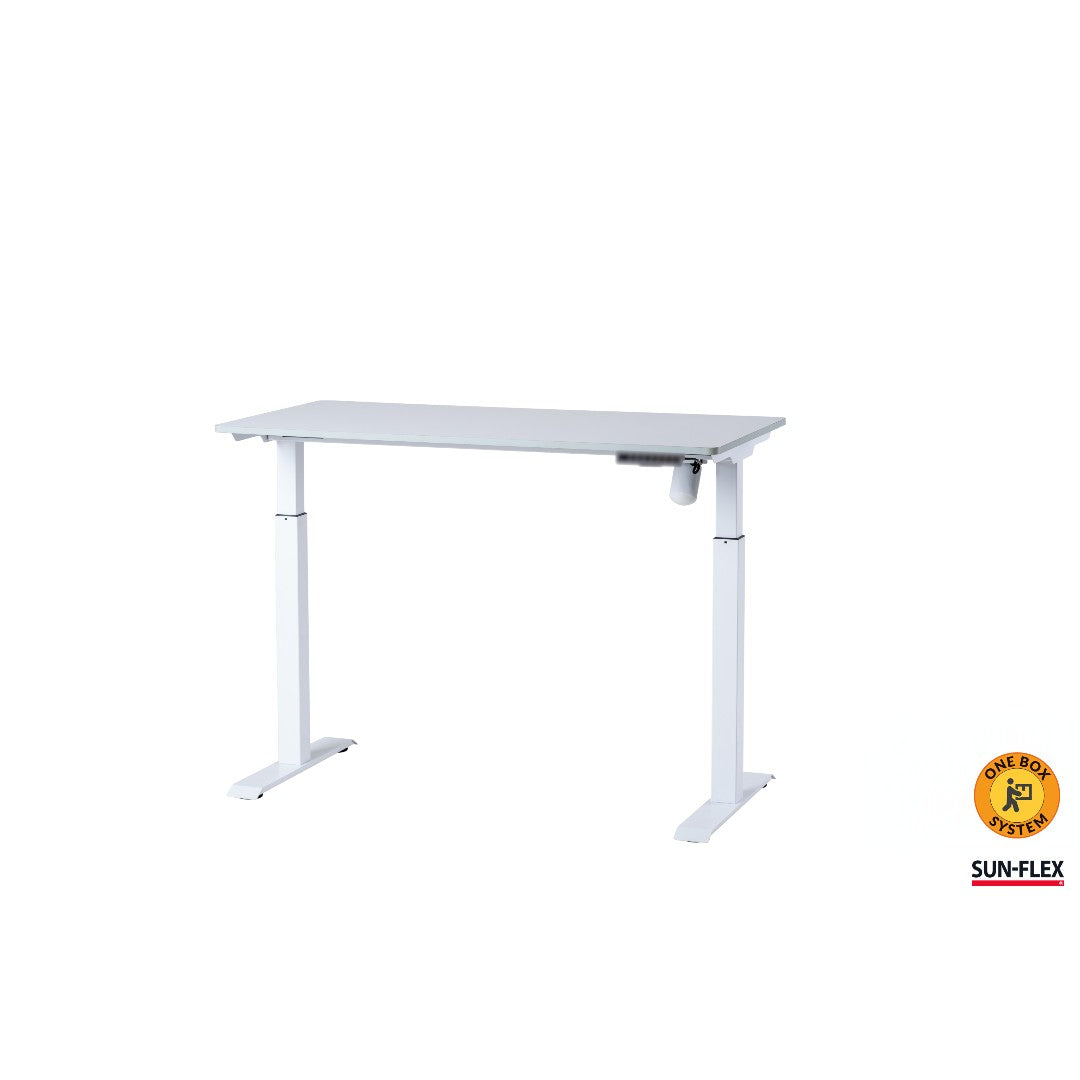 Sun-Flex Easydesk Elite Höj- och Sänkbart Bord, Pure White, 120x60 cm