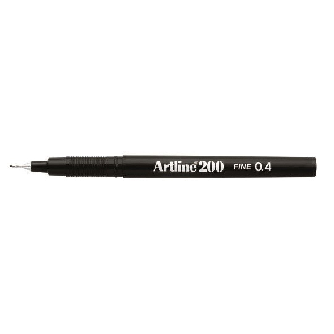Artline Fineliner 200 Fine 0,4mm Svart