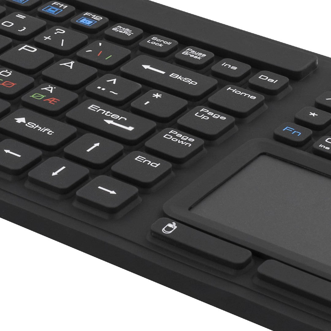 Deltaco Tangentbord Silikon Touchpad IP68 Svart