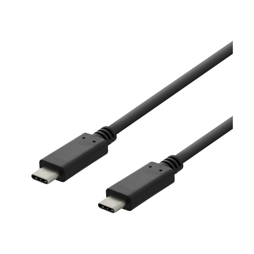 Deltaco USB-C till USB-C Laddkabel 3m Svart