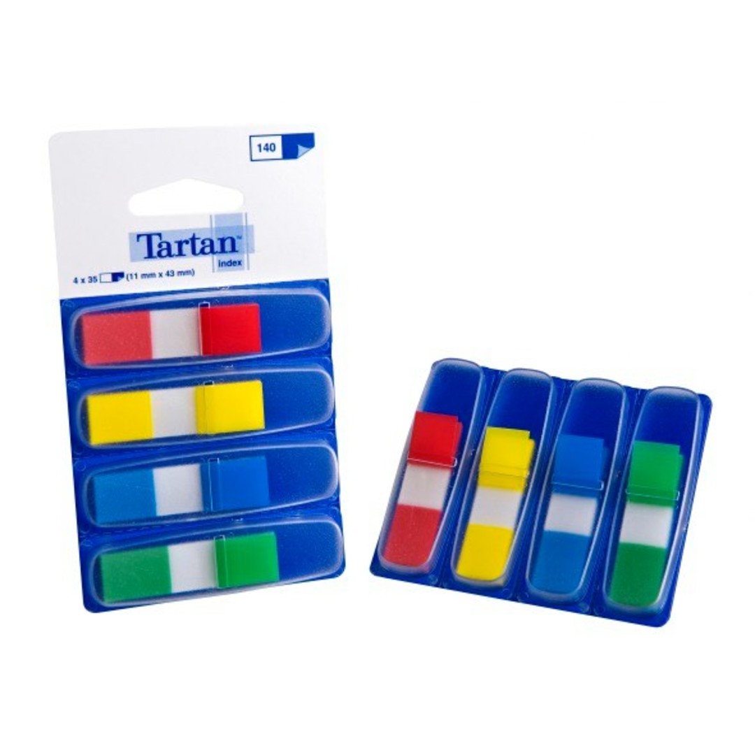 3M Tartan Märkflikar 11x43mm Assorterade Färger 6/fp