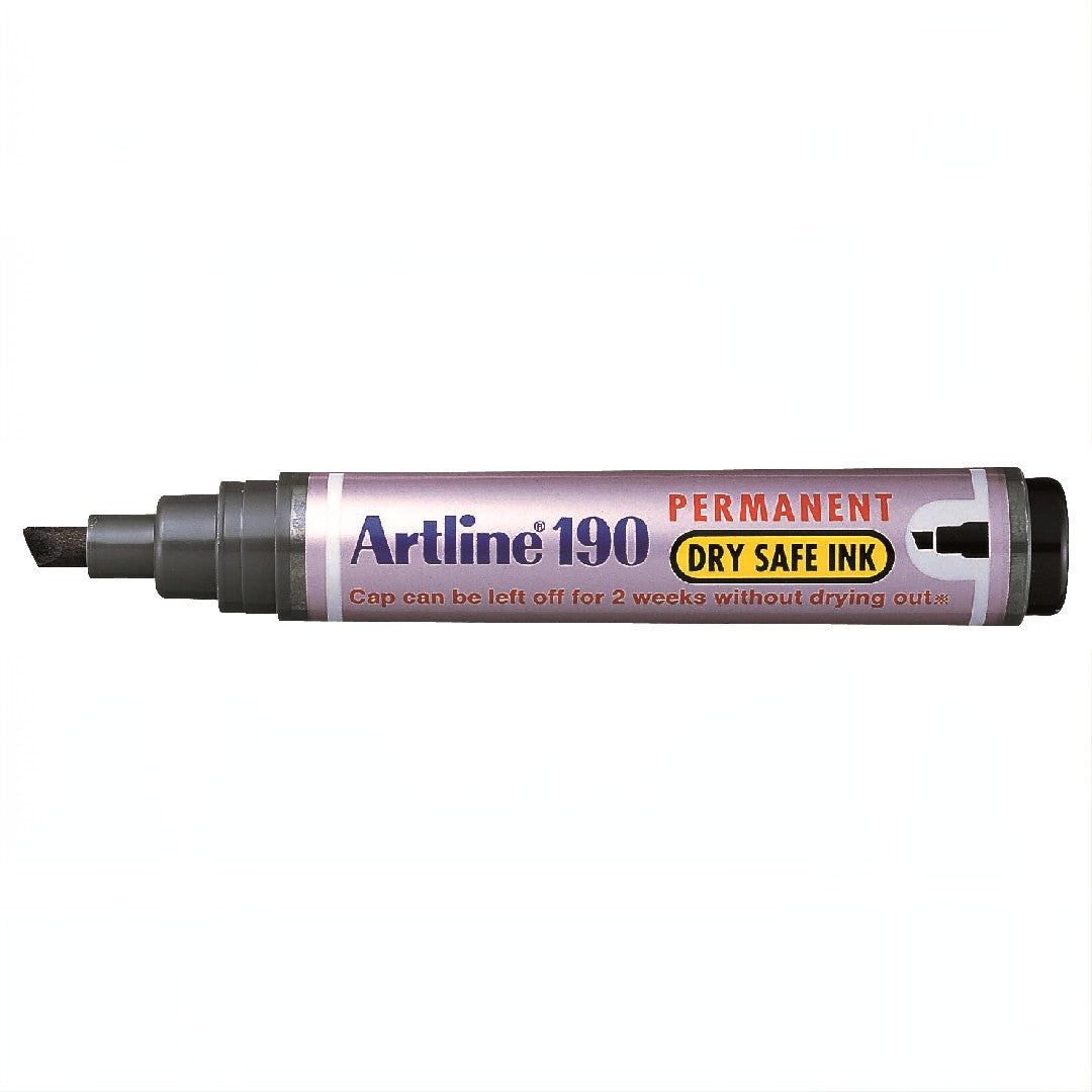 Artline 190 Dry Safe Märkpenna Skuren Spets Svart 12/fp