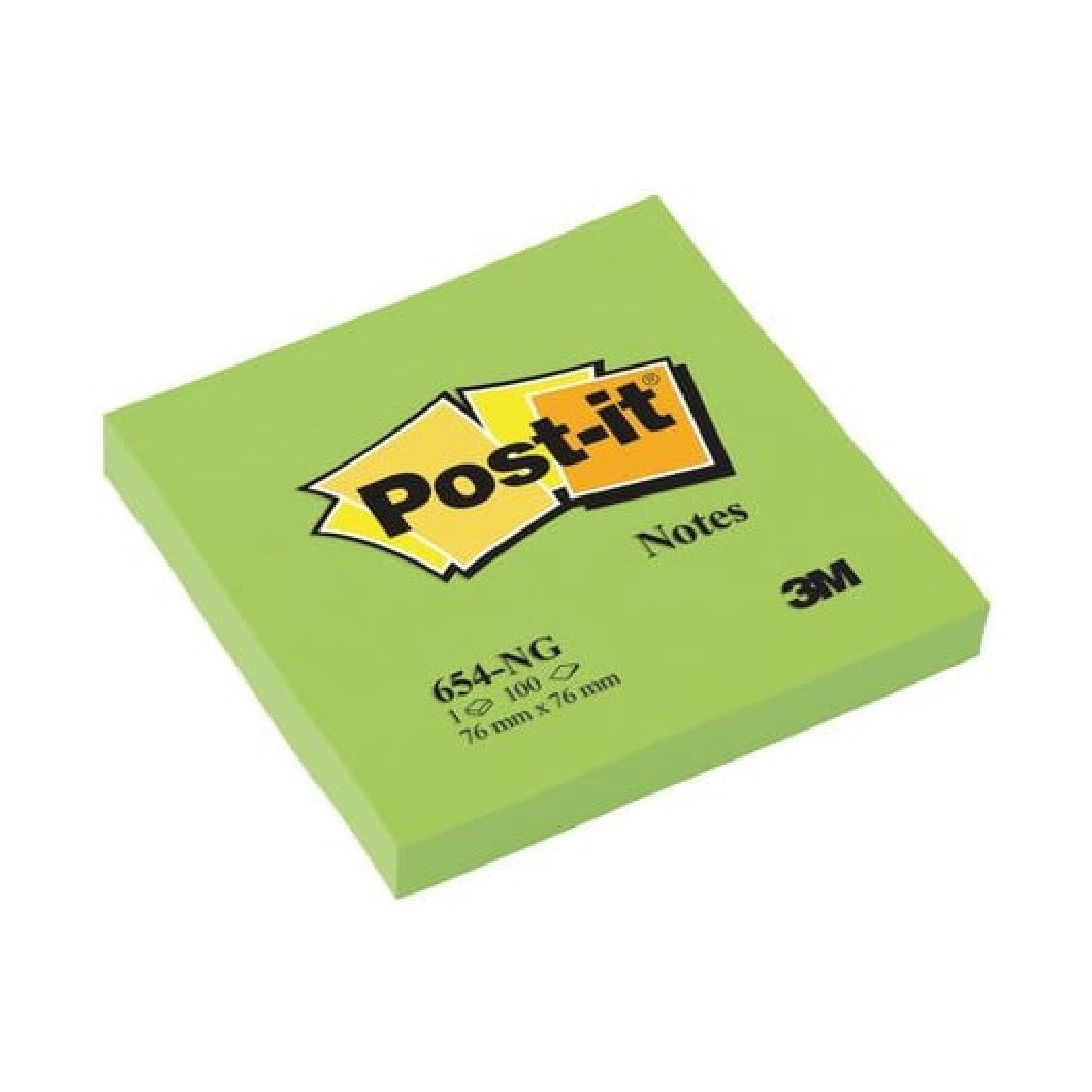 Post-it Notes Neongrön 76x76mm 6/fp