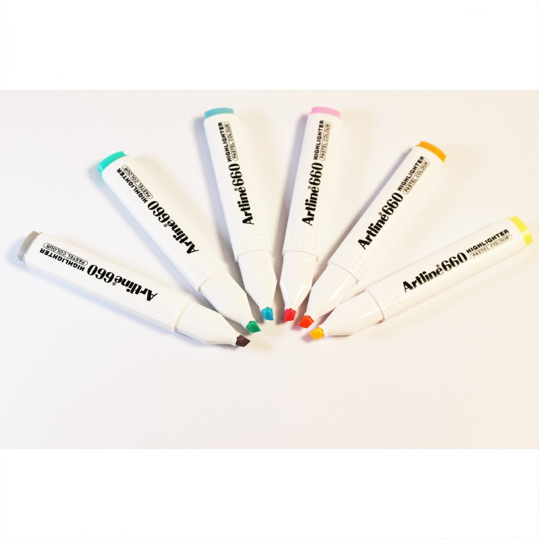 Artline 660 Överstrykningspenna Pastell 6-pack