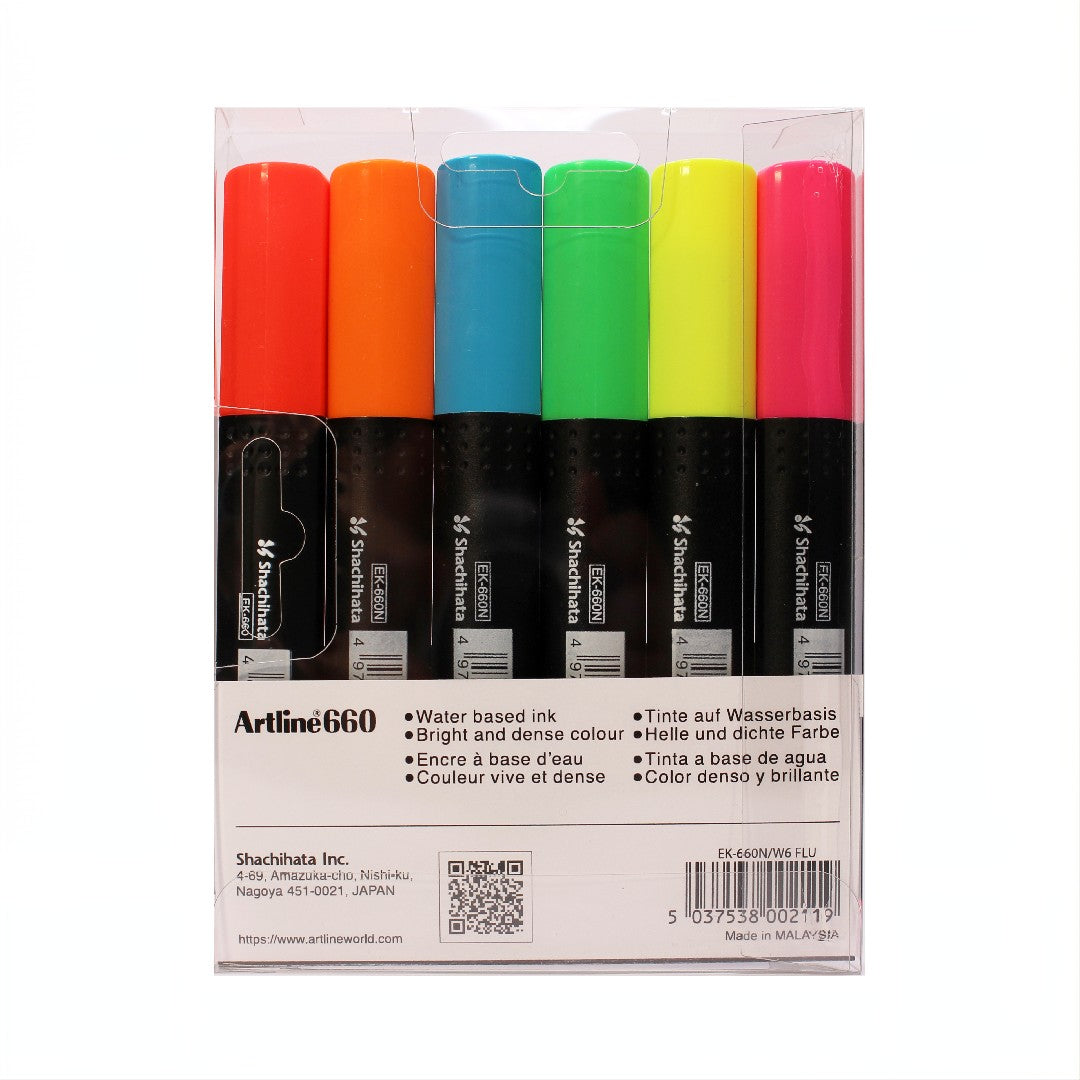 Artline 660 Överstrykningspenna Fluorescerande 6-pack