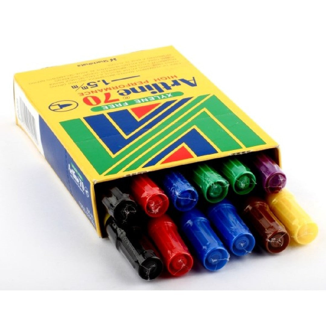 Artline Märkpenna 70 Rund 1.5mm Sorterade Färger 12/fp